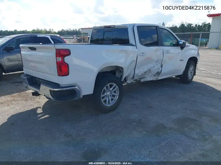 1GCUYDED4KZ215876 2019 Chevrolet Silverado 1500 Lt