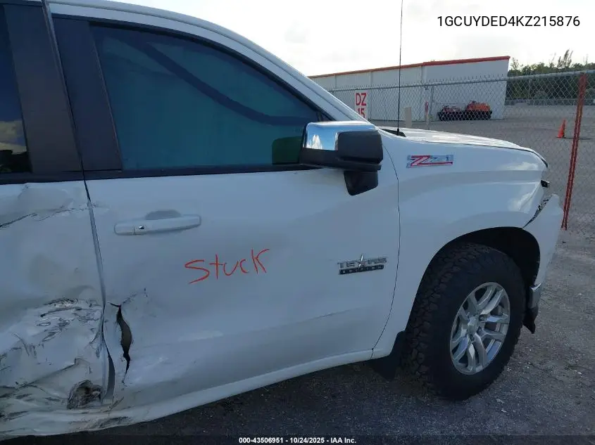 1GCUYDED4KZ215876 2019 Chevrolet Silverado 1500 Lt