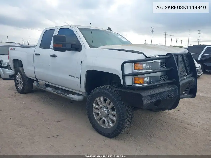 2GC2KREG3K1114840 2019 Chevrolet Silverado 2500Hd Wt