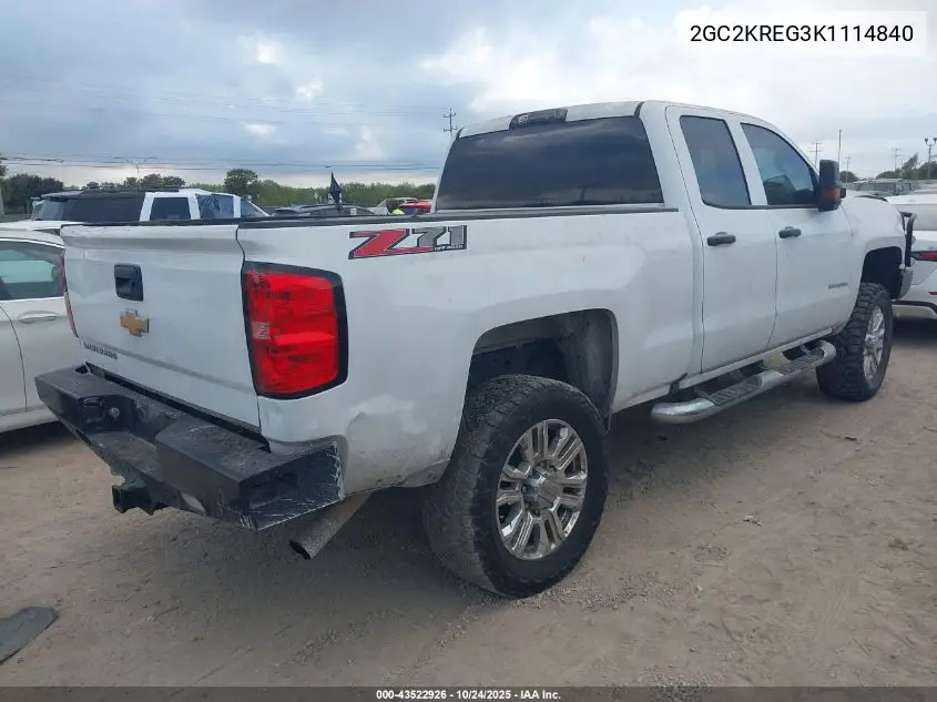 2GC2KREG3K1114840 2019 Chevrolet Silverado 2500Hd Wt