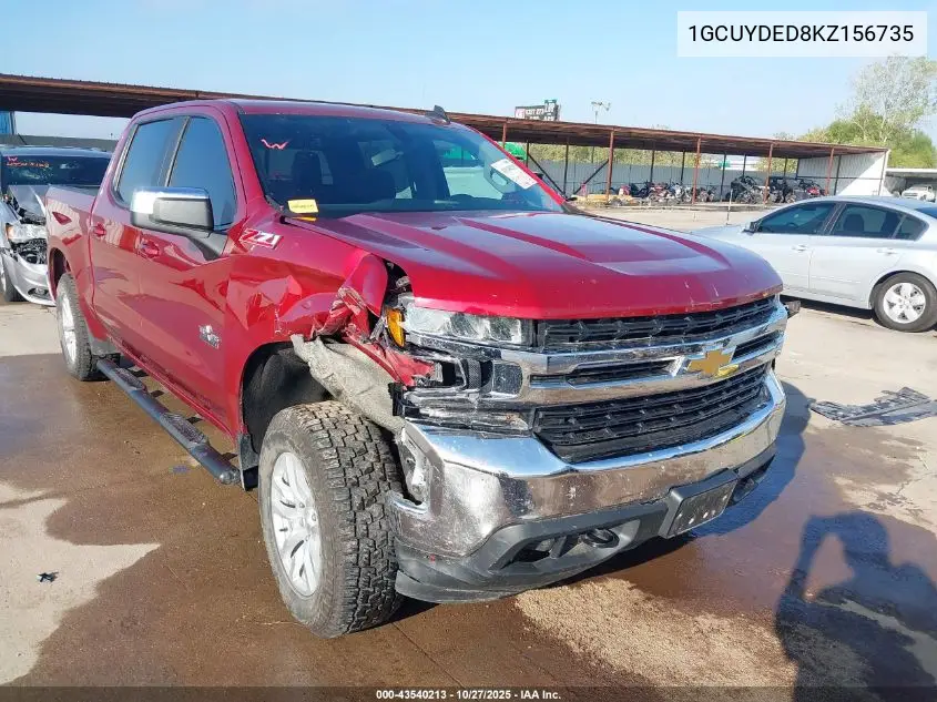1GCUYDED8KZ156735 2019 Chevrolet Silverado 1500 Lt