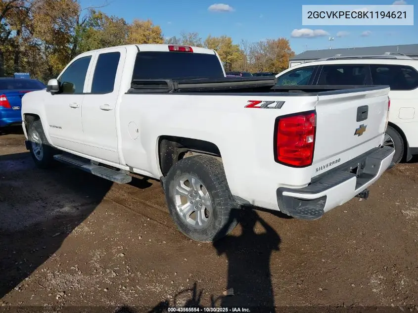2GCVKPEC8K1194621 2019 Chevrolet Silverado 1500 Ld Lt