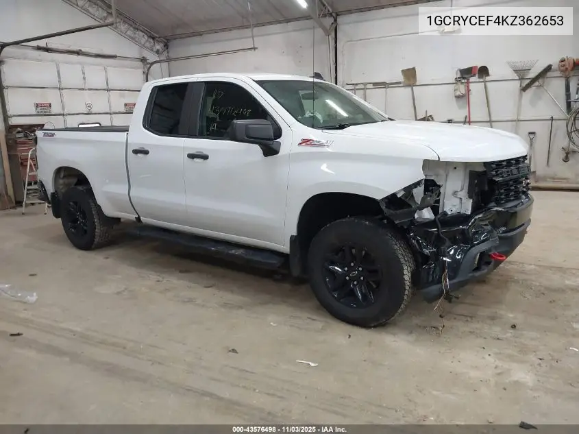 1GCRYCEF4KZ362653 2019 Chevrolet Silverado 1500 Custom Trail Boss
