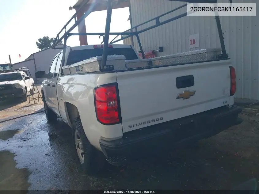 2GCRCNEC3K1165417 2019 Chevrolet Silverado 1500 Ld Work Truck
