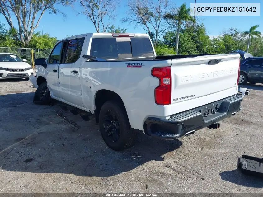 1GCPYFED8KZ151642 2019 Chevrolet Silverado 1500 Lt Trail Boss