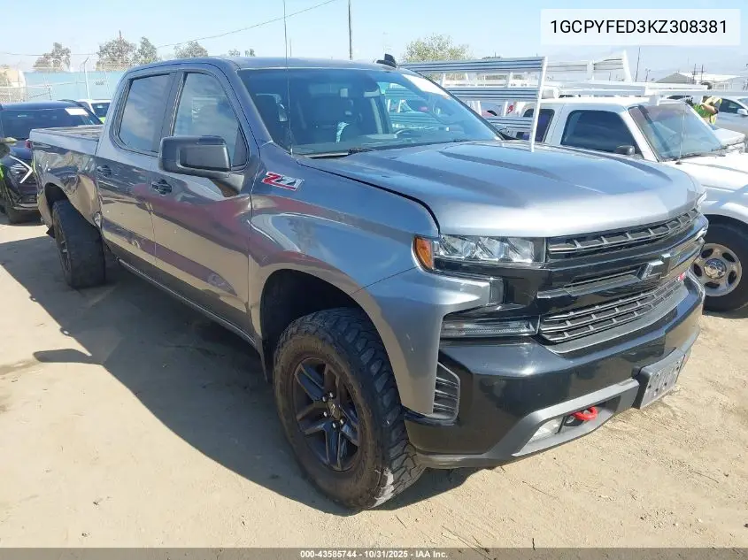 1GCPYFED3KZ308381 2019 Chevrolet Silverado 1500 Lt Trail Boss