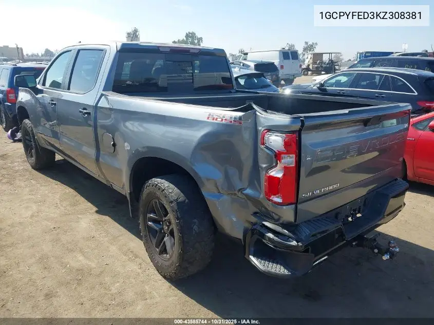 1GCPYFED3KZ308381 2019 Chevrolet Silverado 1500 Lt Trail Boss
