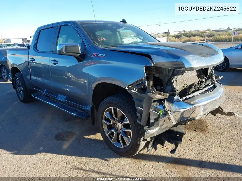 1GCUYDED2KZ245622 2019 Chevrolet Silverado 1500 Lt