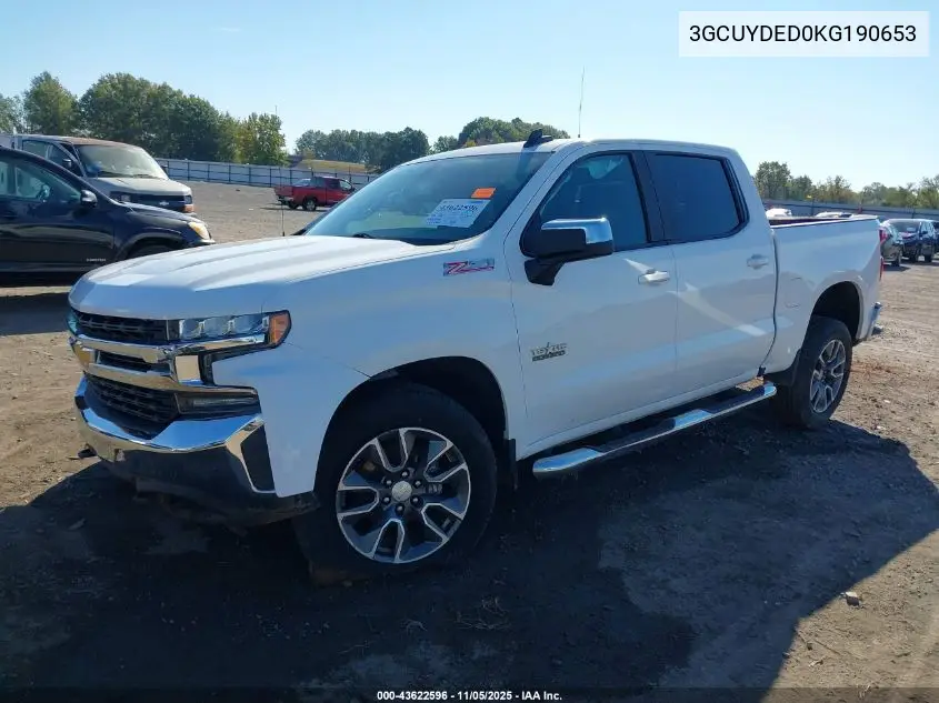 3GCUYDED0KG190653 2019 Chevrolet Silverado 1500 Lt