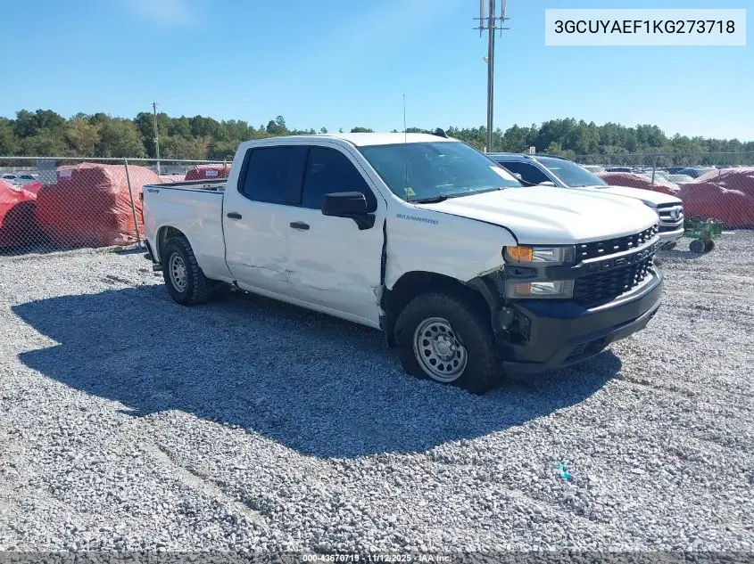 3GCUYAEF1KG273718 2019 Chevrolet Silverado 1500 Work Truck