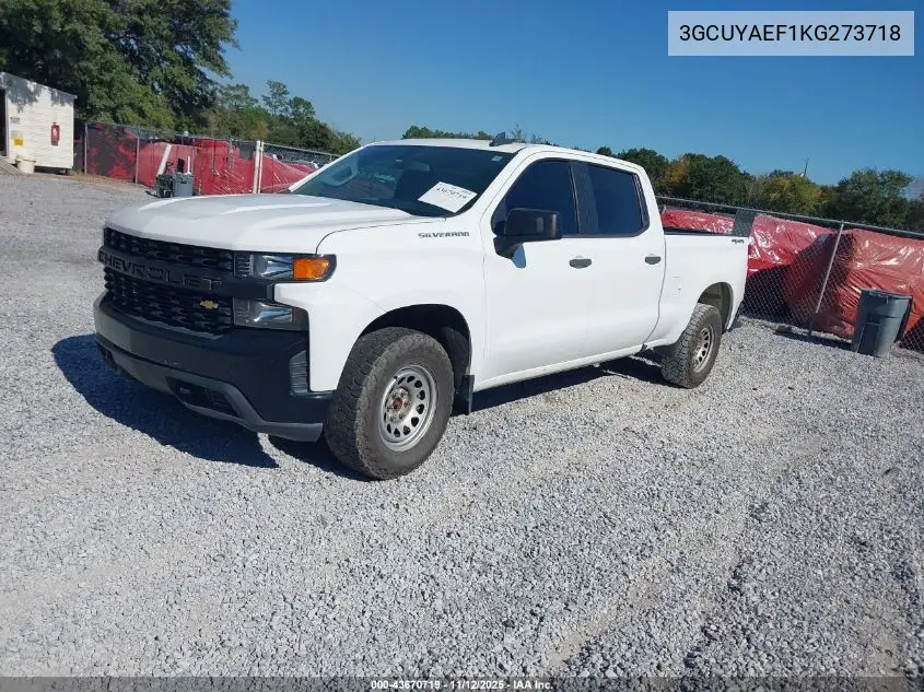 3GCUYAEF1KG273718 2019 Chevrolet Silverado 1500 Work Truck