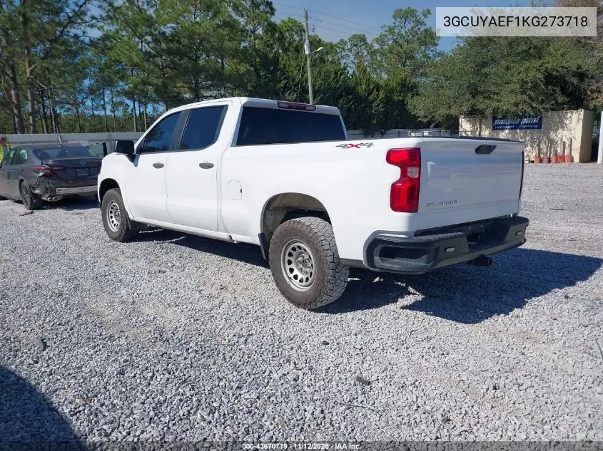 3GCUYAEF1KG273718 2019 Chevrolet Silverado 1500 Work Truck