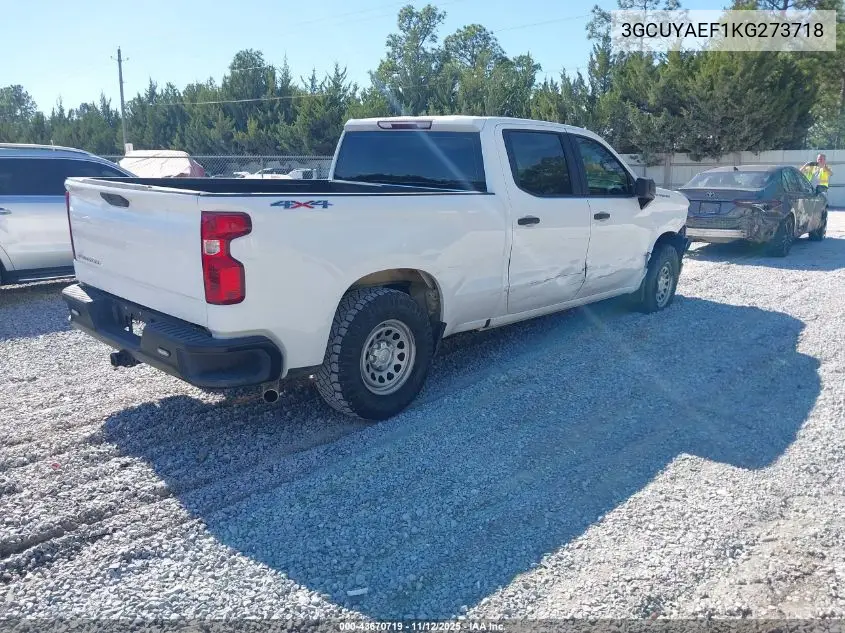 3GCUYAEF1KG273718 2019 Chevrolet Silverado 1500 Work Truck