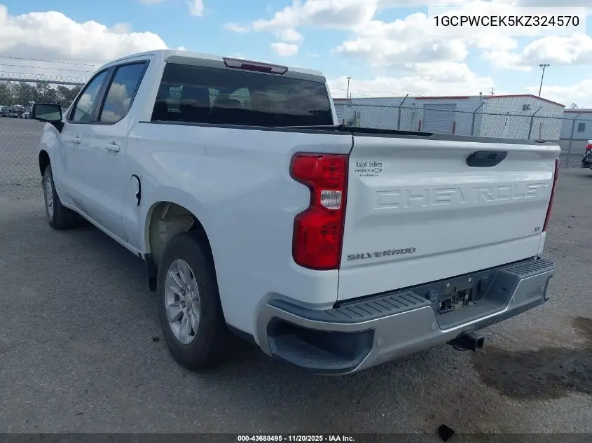 1GCPWCEK5KZ324570 2019 Chevrolet Silverado 1500 Lt