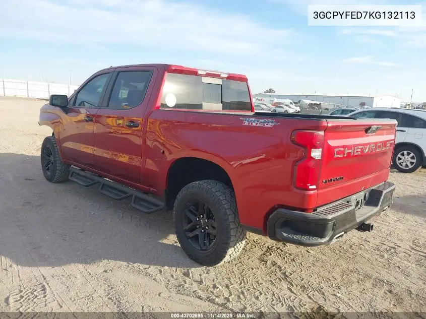 3GCPYFED7KG132113 2019 Chevrolet Silverado 1500 Lt Trail Boss