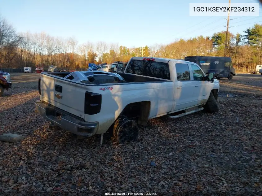 1GC1KSEY2KF234312 2019 Chevrolet Silverado 2500Hd Lt