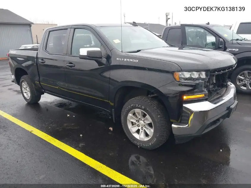 3GCPYDEK7KG138139 2019 Chevrolet Silverado 1500 Lt