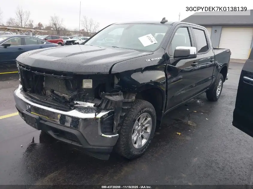 3GCPYDEK7KG138139 2019 Chevrolet Silverado 1500 Lt
