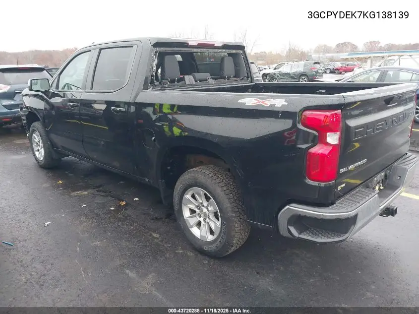3GCPYDEK7KG138139 2019 Chevrolet Silverado 1500 Lt