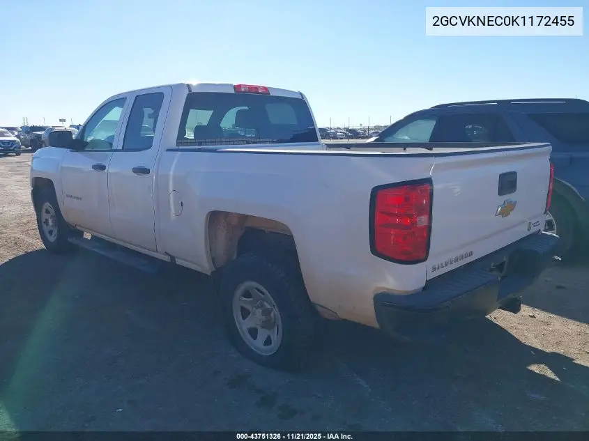 2GCVKNEC0K1172455 2019 Chevrolet Silverado 1500 Ld Wt
