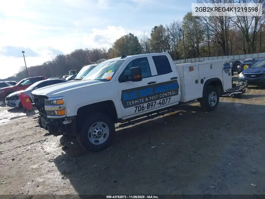 2GB2KREG4K1219598 2019 Chevrolet Silverado 2500Hd Wt