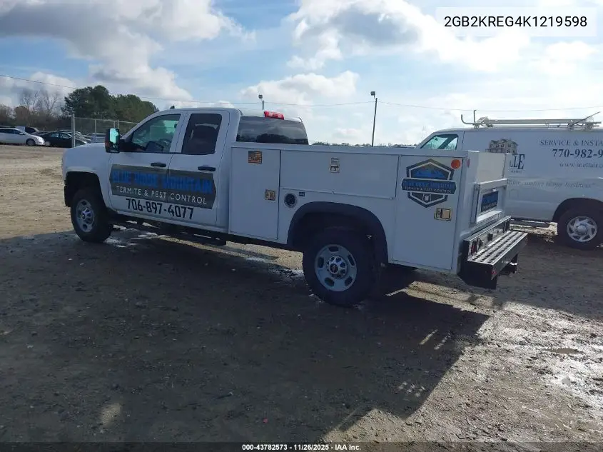 2GB2KREG4K1219598 2019 Chevrolet Silverado 2500Hd Wt