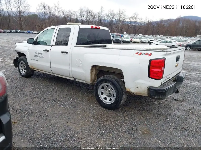 2GCVKNEC2K1186261 2019 Chevrolet Silverado 1500 Ld Wt