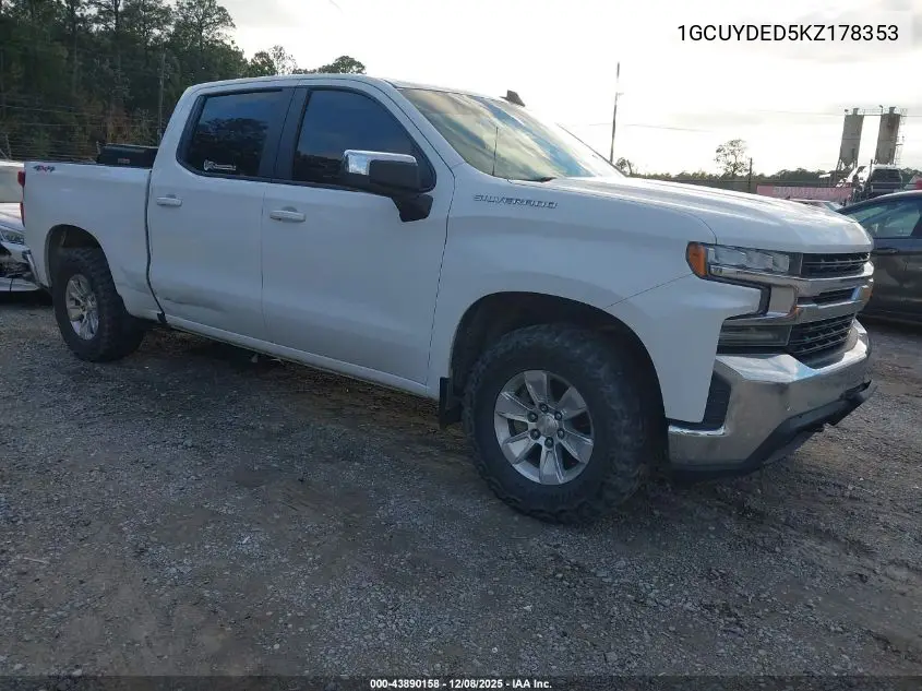 1GCUYDED5KZ178353 2019 Chevrolet Silverado 1500 Lt