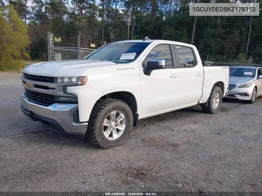 1GCUYDED5KZ178353 2019 Chevrolet Silverado 1500 Lt