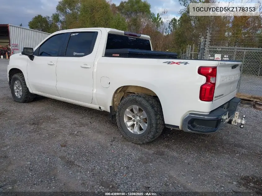 1GCUYDED5KZ178353 2019 Chevrolet Silverado 1500 Lt