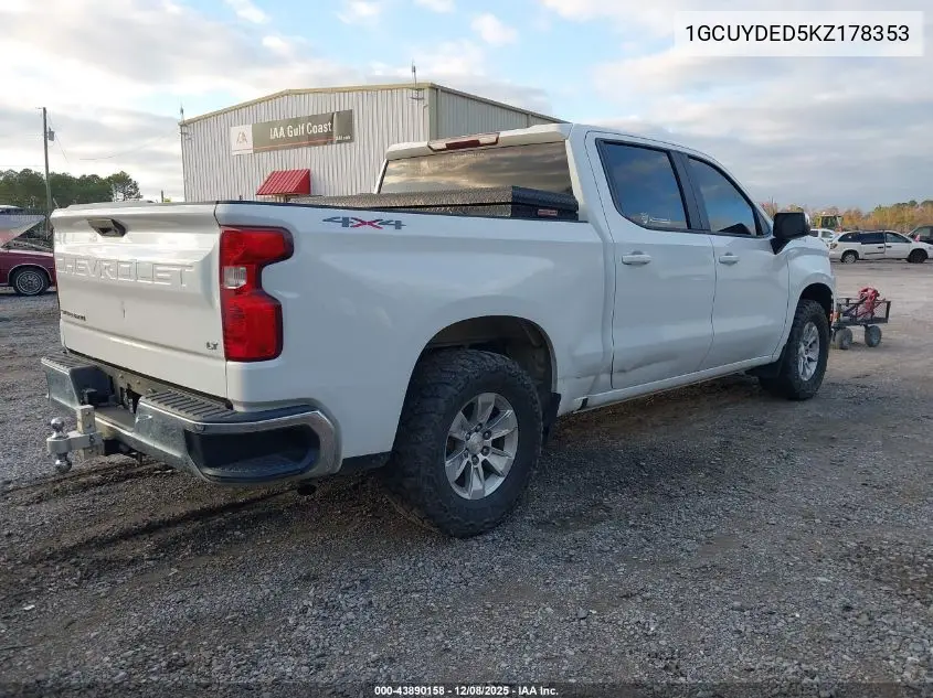 1GCUYDED5KZ178353 2019 Chevrolet Silverado 1500 Lt