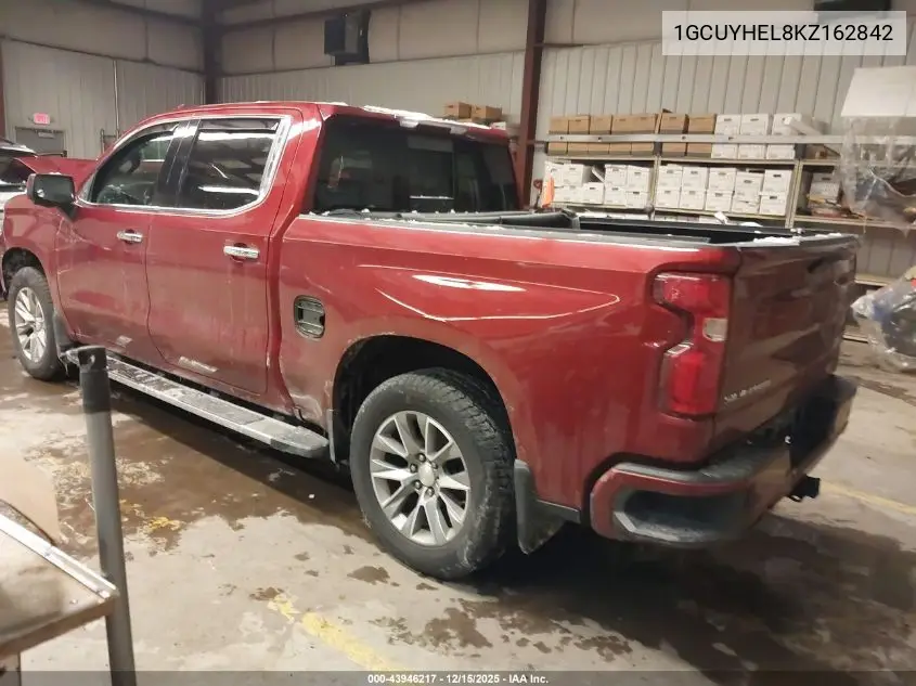 1GCUYHEL8KZ162842 2019 Chevrolet Silverado 1500 High Country