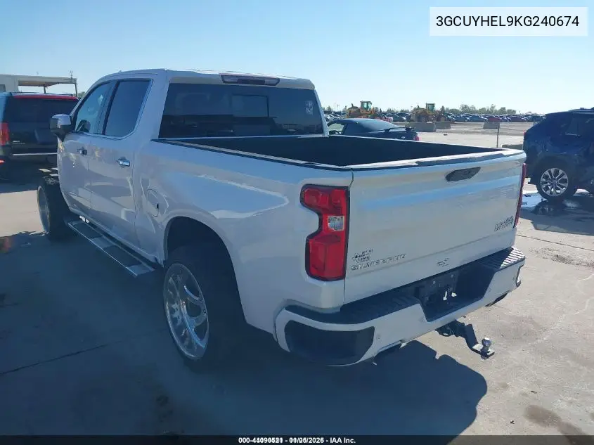 3GCUYHEL9KG240674 2019 Chevrolet Silverado 1500 High Country