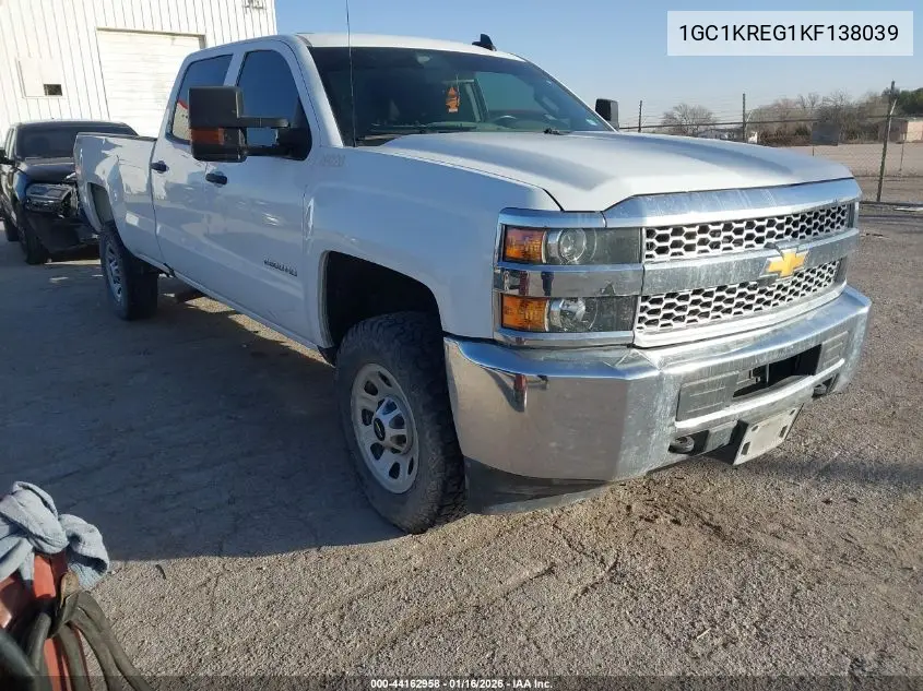 1GC1KREG1KF138039 2019 Chevrolet Silverado 2500Hd Wt