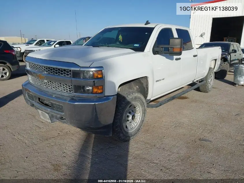 1GC1KREG1KF138039 2019 Chevrolet Silverado 2500Hd Wt