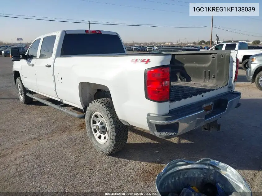 1GC1KREG1KF138039 2019 Chevrolet Silverado 2500Hd Wt
