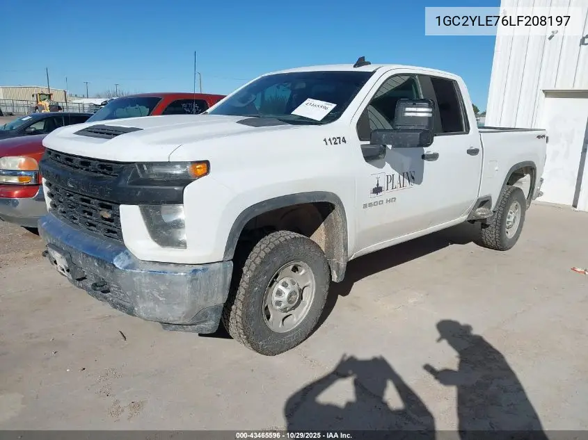 1GC2YLE76LF208197 2020 Chevrolet Silverado 2500Hd 4Wd Standard Bed Wt