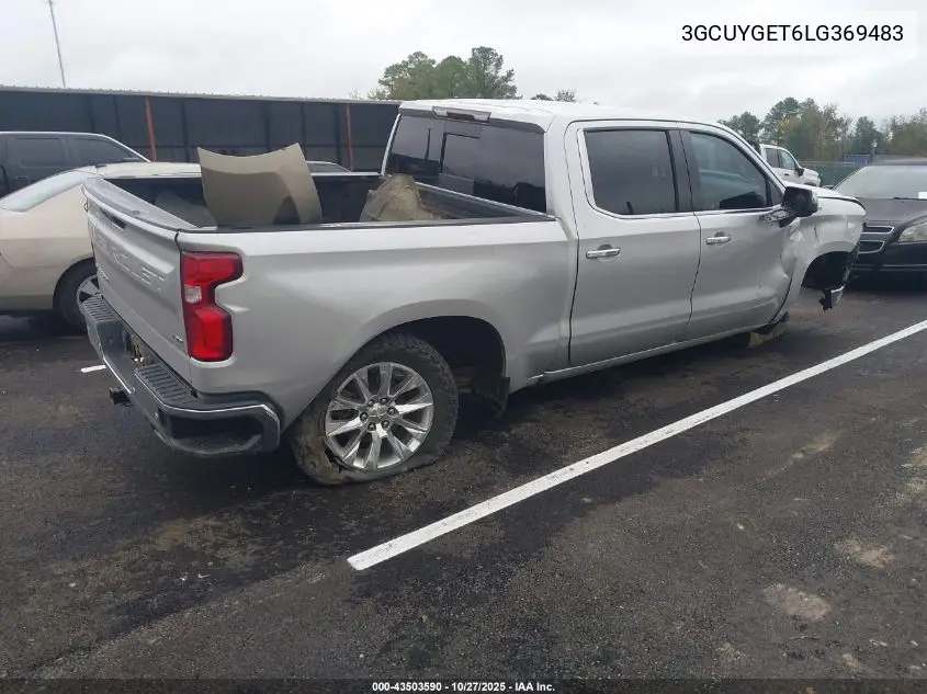 3GCUYGET6LG369483 2020 Chevrolet Silverado 1500 4Wd Short Bed Ltz