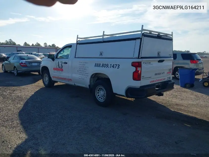 3GCNWAEF9LG164211 2020 Chevrolet Silverado 1500 2Wd Long Bed Wt