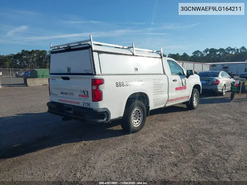 3GCNWAEF9LG164211 2020 Chevrolet Silverado 1500 2Wd Long Bed Wt