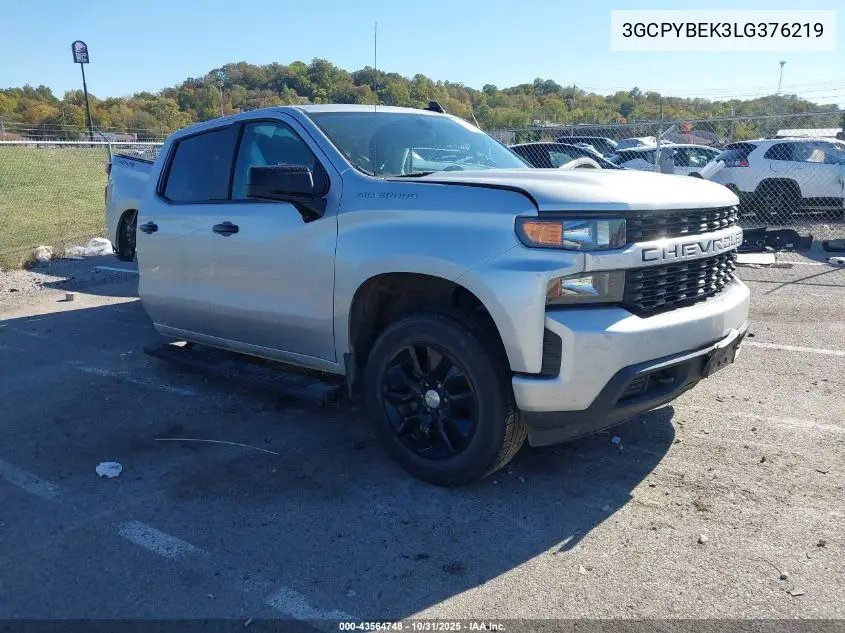 3GCPYBEK3LG376219 2020 Chevrolet Silverado 1500 4Wd Short Bed Custom