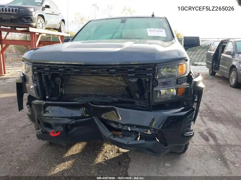 1GCRYCEF5LZ265026 2020 Chevrolet Silverado 1500 4Wd Double Cab Standard Bed Custom Trail Boss