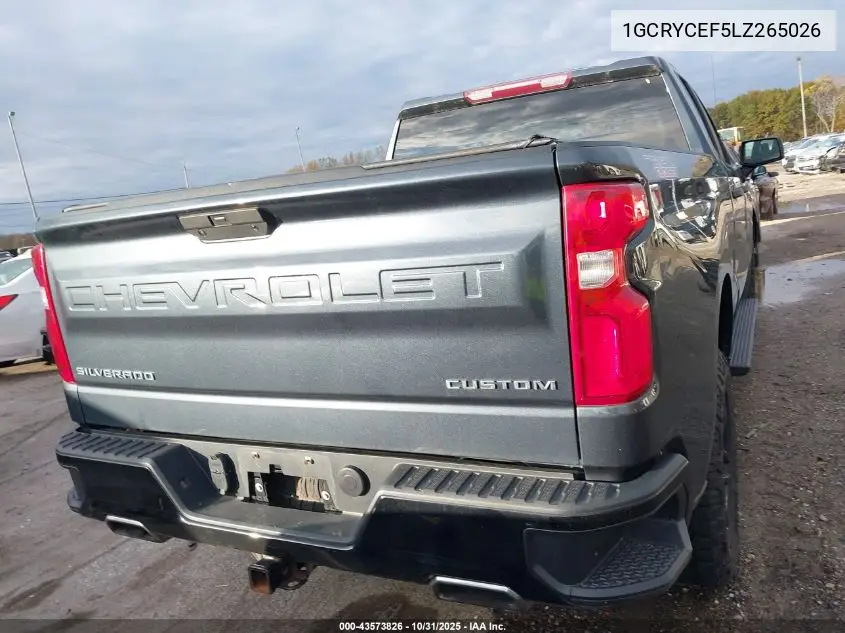 1GCRYCEF5LZ265026 2020 Chevrolet Silverado 1500 4Wd Double Cab Standard Bed Custom Trail Boss