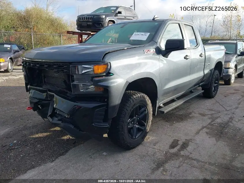 1GCRYCEF5LZ265026 2020 Chevrolet Silverado 1500 4Wd Double Cab Standard Bed Custom Trail Boss