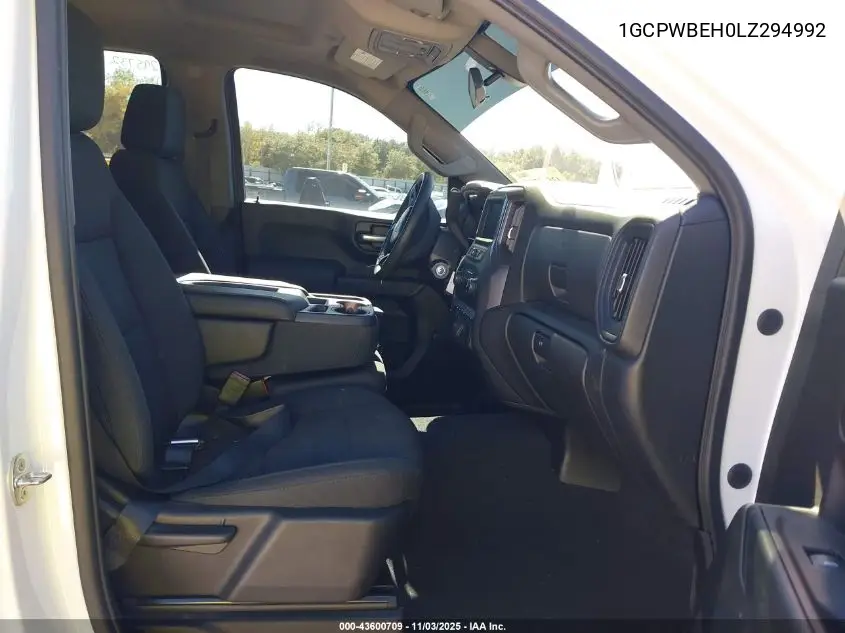 1GCPWBEH0LZ294992 2020 Chevrolet Silverado 1500 2Wd Short Bed Custom