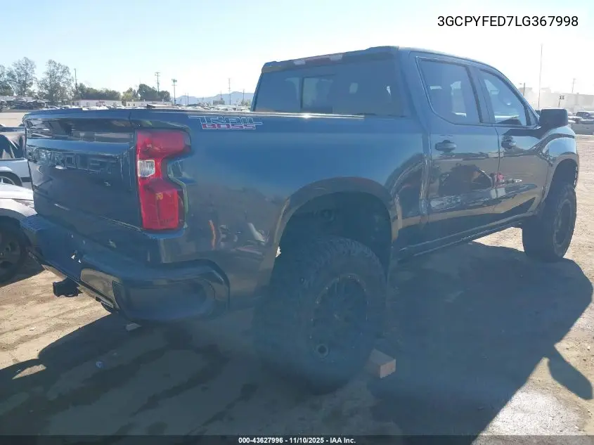 3GCPYFED7LG367998 2020 Chevrolet Silverado 1500 4Wd Short Bed Lt Trail Boss