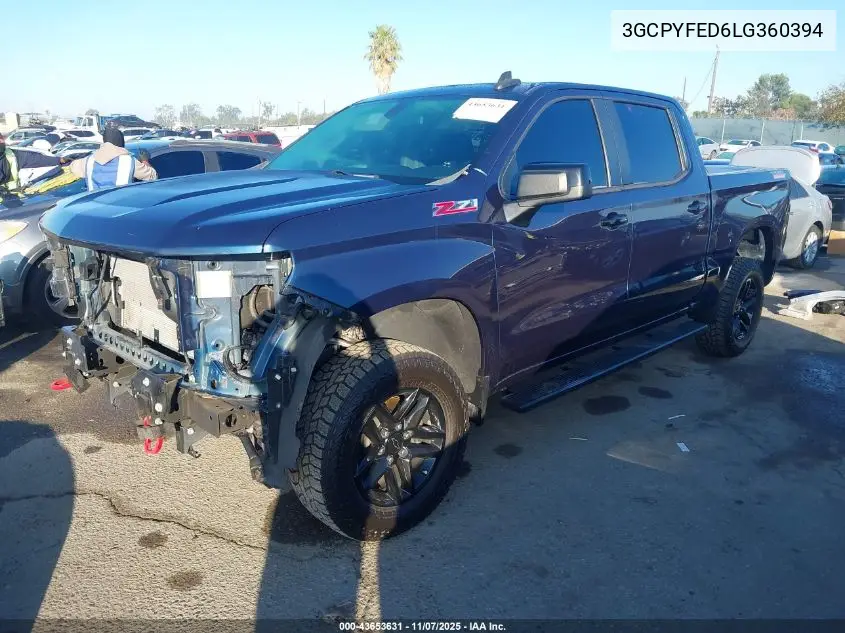 3GCPYFED6LG360394 2020 Chevrolet Silverado 1500 4Wd Short Bed Lt Trail Boss