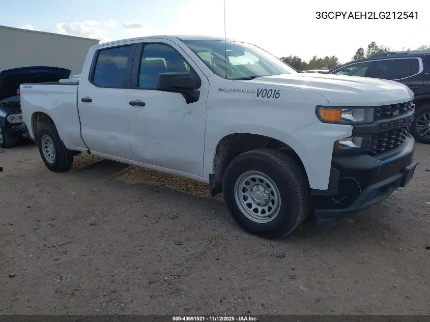 3GCPYAEH2LG212541 2020 Chevrolet Silverado 1500 4Wd Standard Bed Wt