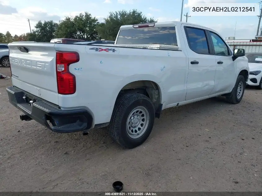 3GCPYAEH2LG212541 2020 Chevrolet Silverado 1500 4Wd Standard Bed Wt