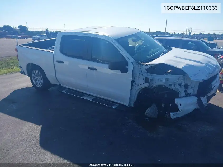 1GCPWBEF8LZ110333 2020 Chevrolet Silverado 1500 2Wd Short Bed Custom